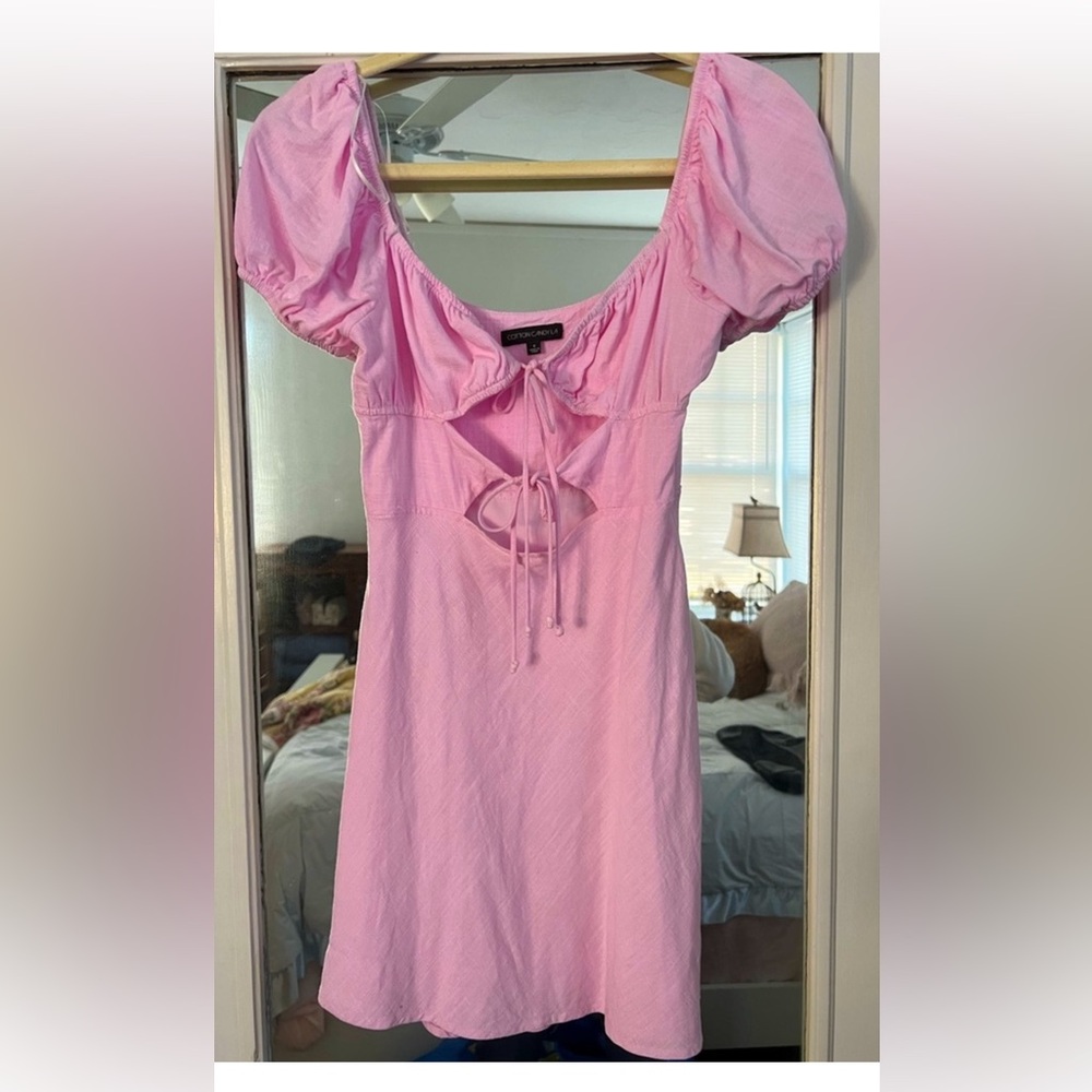 Pink mini dress